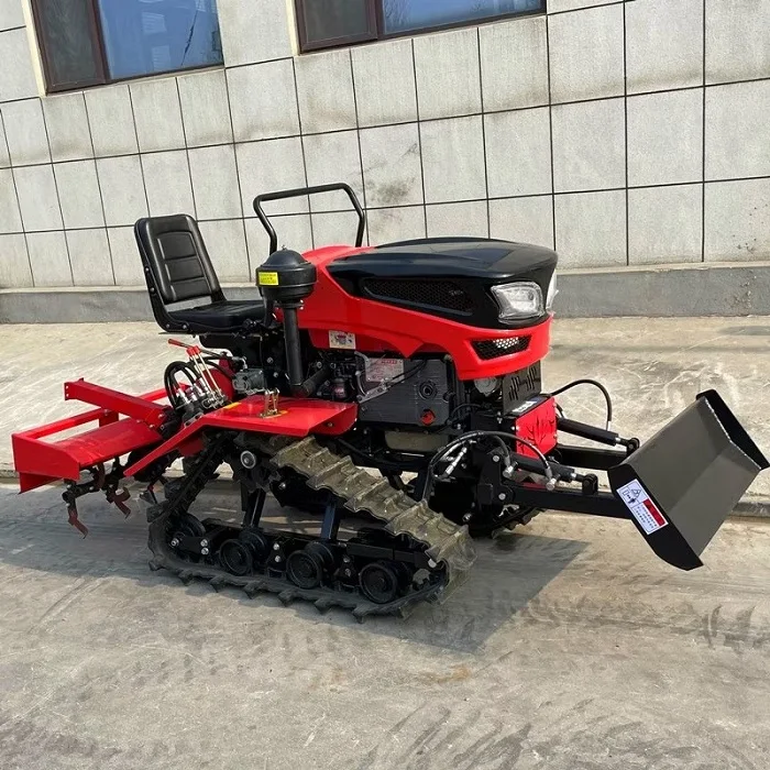 Farm Cultivator Rotary Tiller Agricultural Mini Crawler Tractor for Sale for Farm view 3
