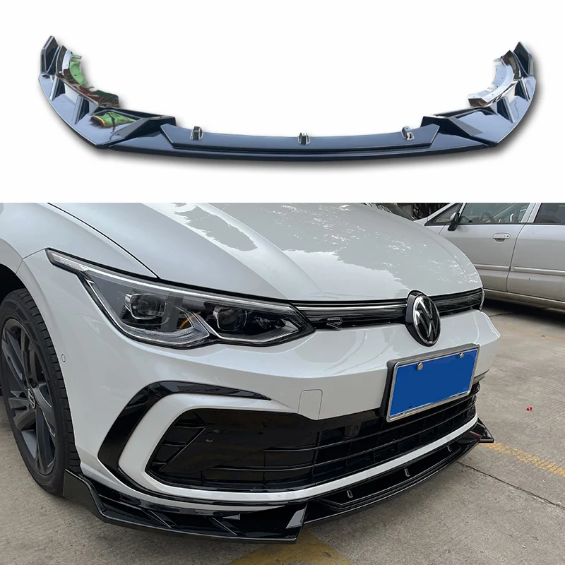 

New design 2019 to 2022 For Volkswagen VW Golf 8 MK8 Ⅷ R GTI GTD GTE Front Bumper Lip Diffuser Splitters Body Front Lip