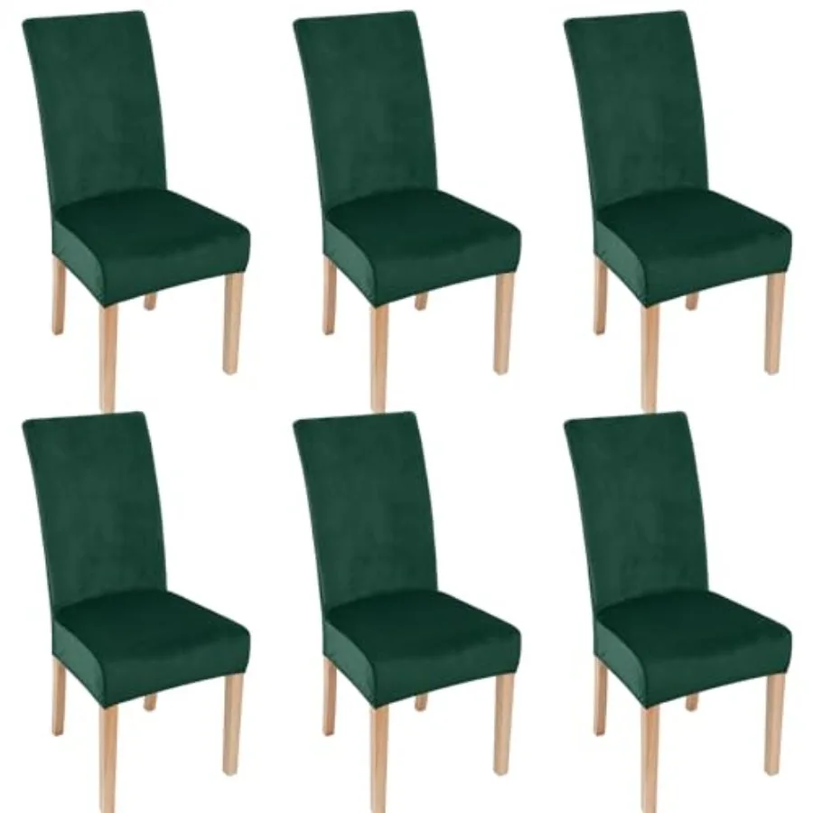 

Velvet Stretch Chair Covers for Dining Room St Fit Removable Washable Kitchen Parsons Chair Slipcover Protector