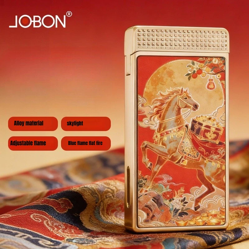 

Новая надувная зажигалка JOBON, персонализированный подарок для мужчин, ветрозащитная зажигалка, изысканный рисунок с изображением лошади