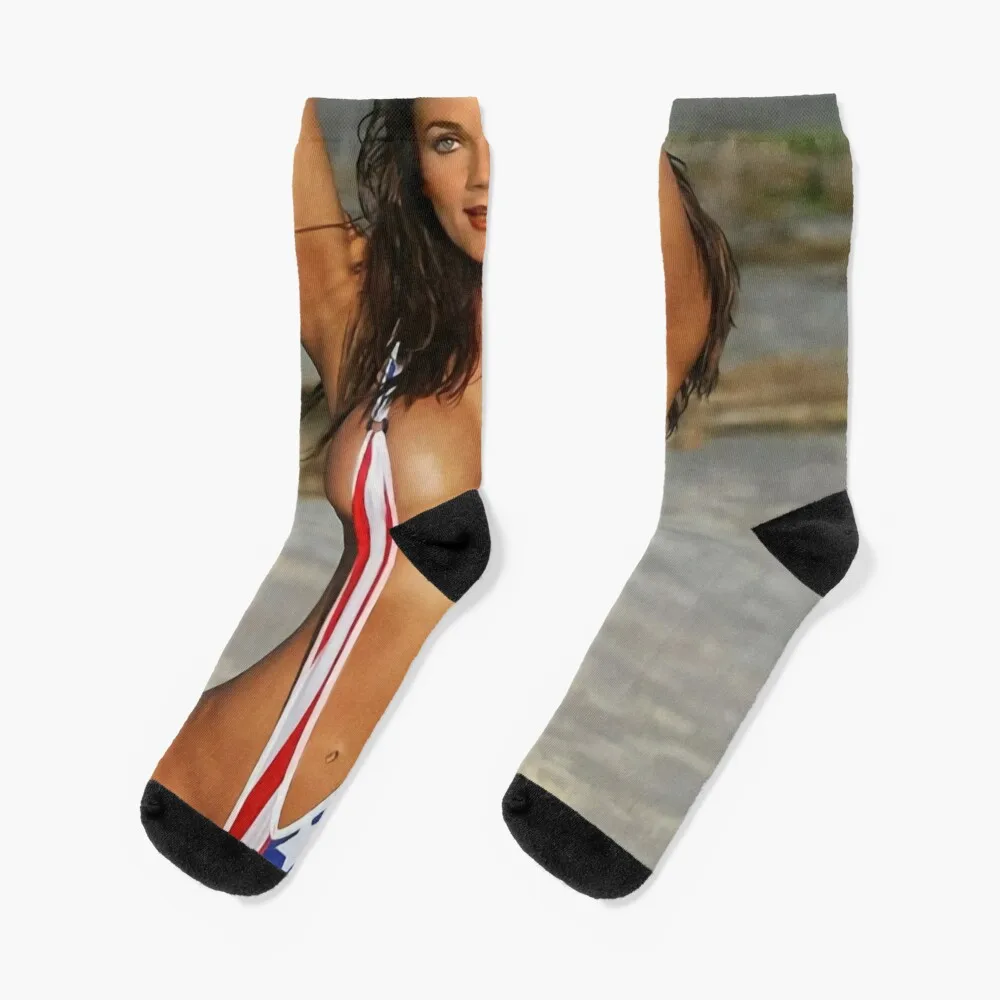 

Lynda Carters- Patriotic Bikini Socks Stockings compression winter thermal gifts Boy Socks Women's