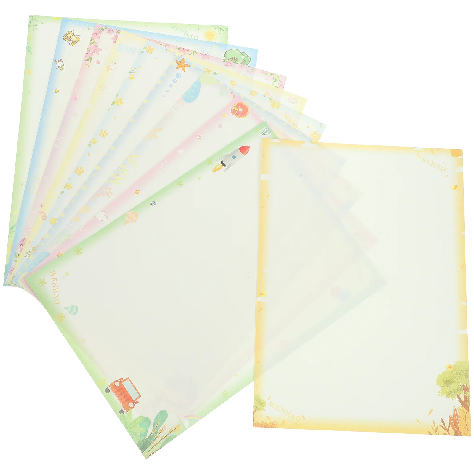 

50 Sheets Pastel Stationery Writing Paper A4 Lace Computer Color Copy Painting Printing 1 Pack (50pcs) DIY Printed