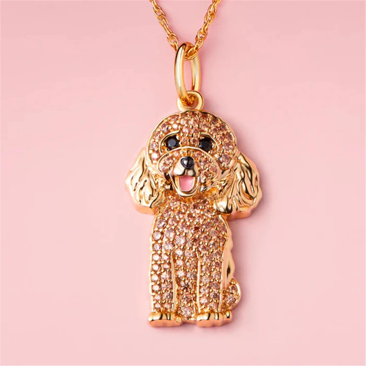 Exquisite Cute Poodle Pendant Necklace Fashion Women's Pet Dog Jewelry Animal Accessories Elegant Party Gifts for Dog Lovers