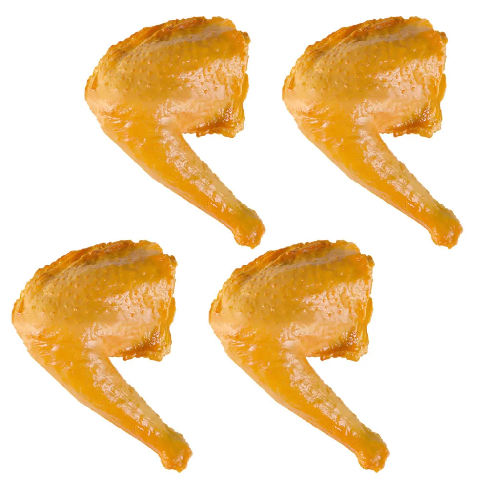 

4Pcs Artificial Duck Legs Realistic Cooked Duck Leg Props for House Display Teaching Tools Photo Props PVC Fake Food Decor