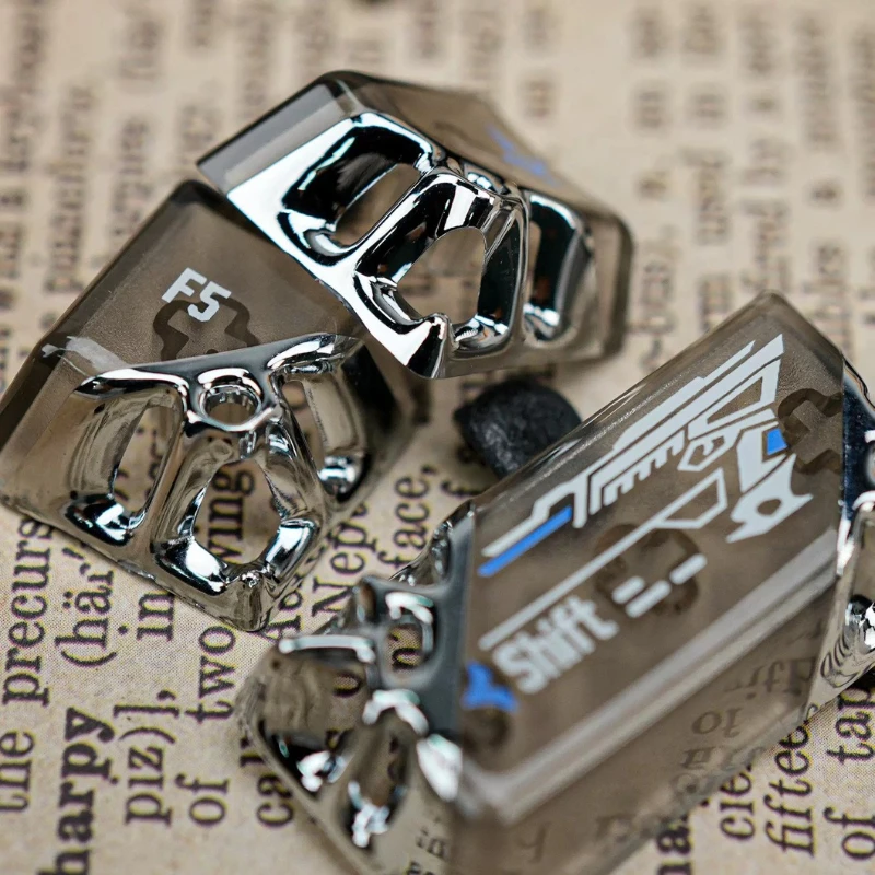 Quantum Hive Custom Keycaps for Mechanical Keyboard Caps Mirror Electroplate PC Artisan Keycap for Ev63 Mad60 Wooting60 Key Caps