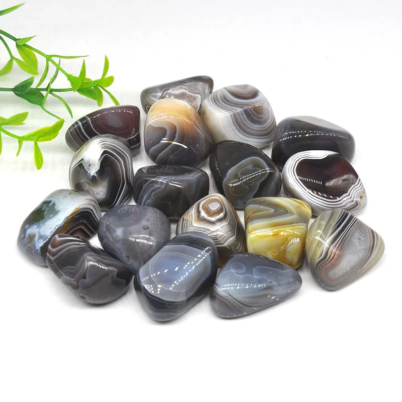 Natural Botswana Agate Healing Crystals And Healing Stones Tumbled Specime Quartz Bulk Reiki Real Gemstone Aquarium Decoration