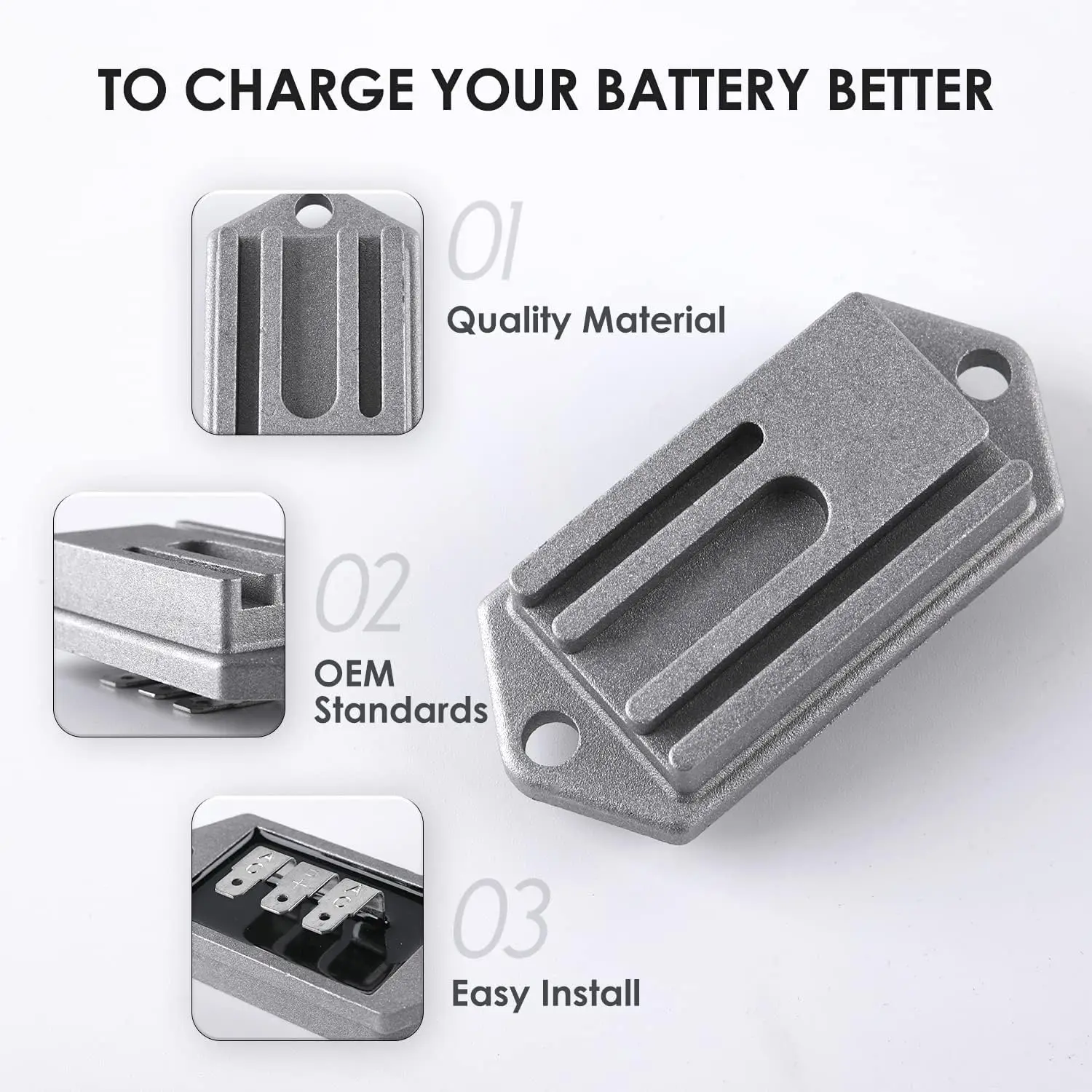 

Motorcycle Parts 25-755-03-S Voltage Regulator Rectifier for Kohler 20HP 22HP 23HP 25HP 4140310-S 4140309-S 8969 25 403 03-S