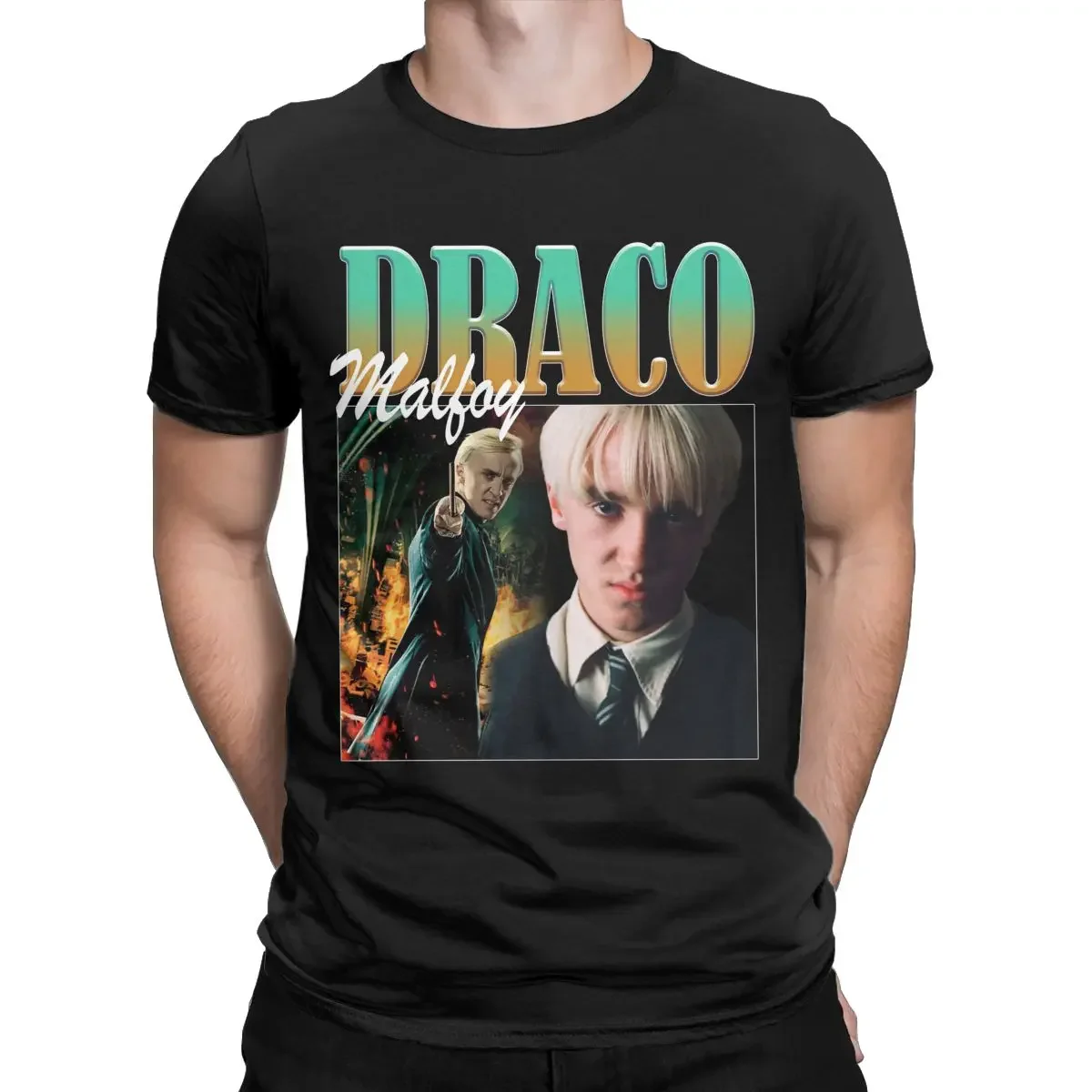 Draco Malfoy Men T Shirt Awesome Tees Short Sleeve O Neck T-Shirt 100% Cotton Gift Idea Tops