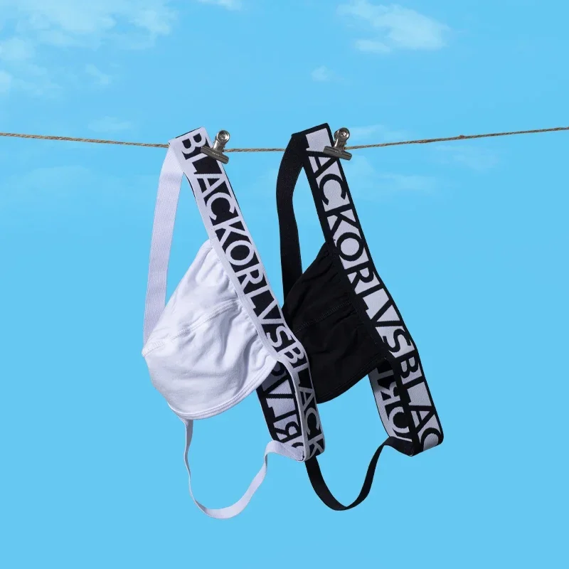 Men's Soft Cotton Low Waist U-Pouch G-String Thong Underwear - Versatile Swimwear & Everyday Underpants