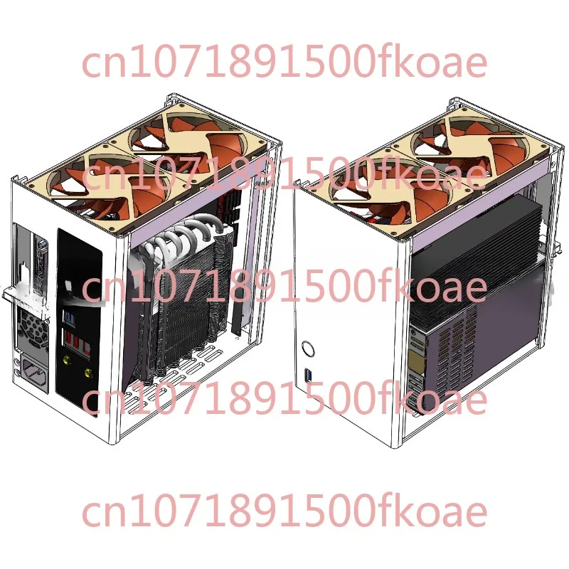 ZS-A4DC/ITX Half Height Knife Card Chassis Version V3  4.3L Volume All Aluminum 1U