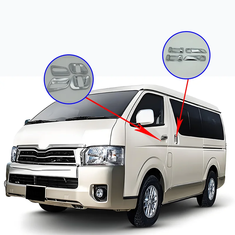 Suitable for Toyota Hiace 2015 Abs Plastic Handle Cover Car Interior Door Bowl Cover Fuel Tank Cover Decoration