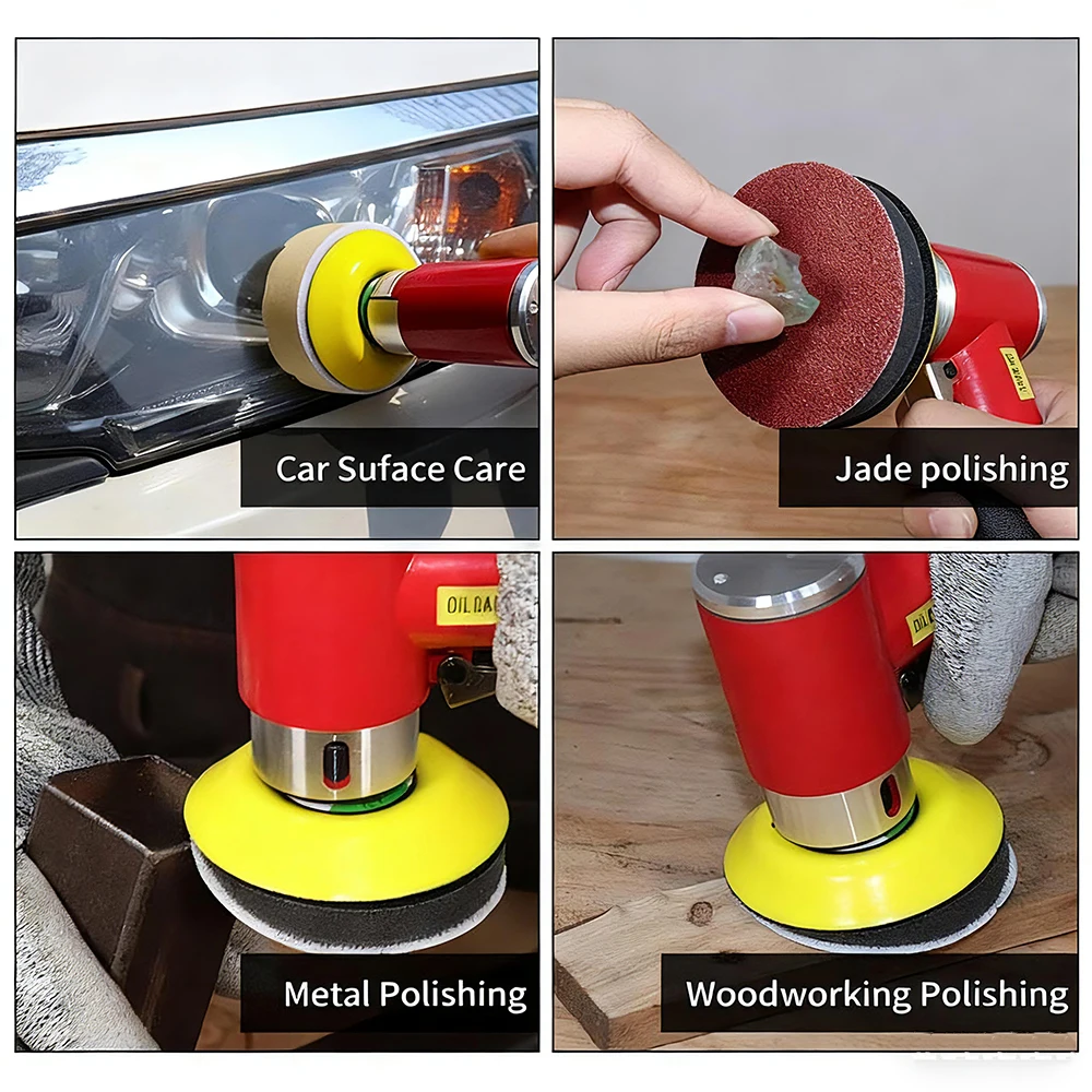 1/2/3/4/5 بوصة تلميع الرملي الوسادة الهوائية ساندر القرص دعم لوحة هوك وحلقة M6 M8 الموضوع لأداة دريمل طاحونة الدوارة #6