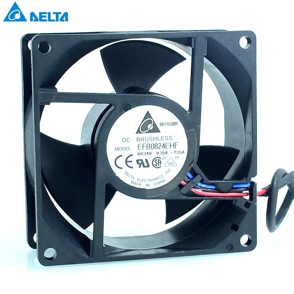 

EFB0824EHF 8032 80mm 24V 0.35A Emerson CT inverter cooling fan for Delta 80*80*32mm