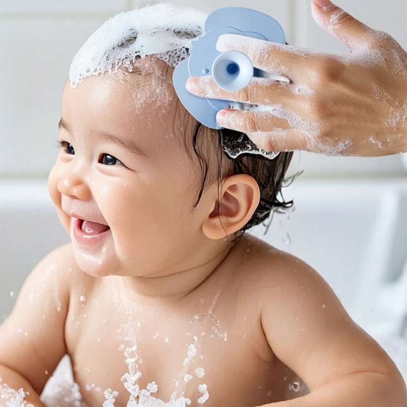 

Silicone Shampoo Brush for Baby Infant Bathing Soft Silicone Boys Kids Shower Brush Head Hair Washing Massage Brushes Wipe Comb