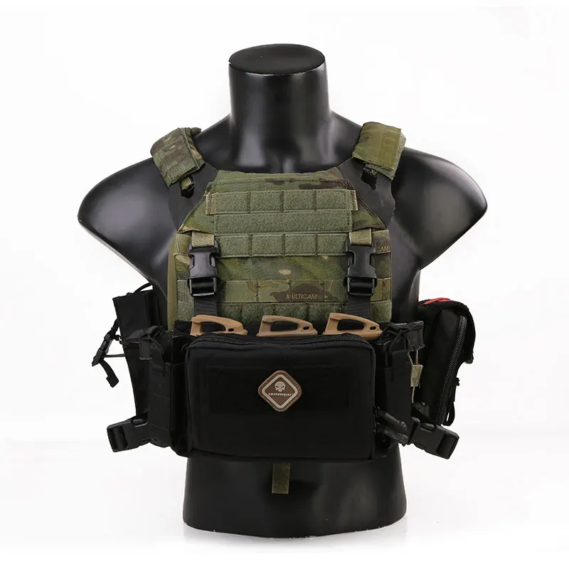 Emersongear Tactical D3CR Micro Chest Rig Mini Spiritus Airsoft Hunting Vest Ranger Carrier Vest with Magazine Pouch