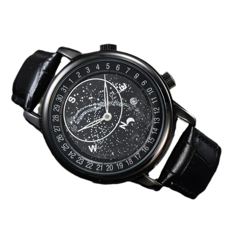 عرض عبر الحدود ساعة Aliexpress Pinduoduo للرجال عالية الجودة بحزام ثلاثي الدبابيس أوتوماتيكية HundredDHome