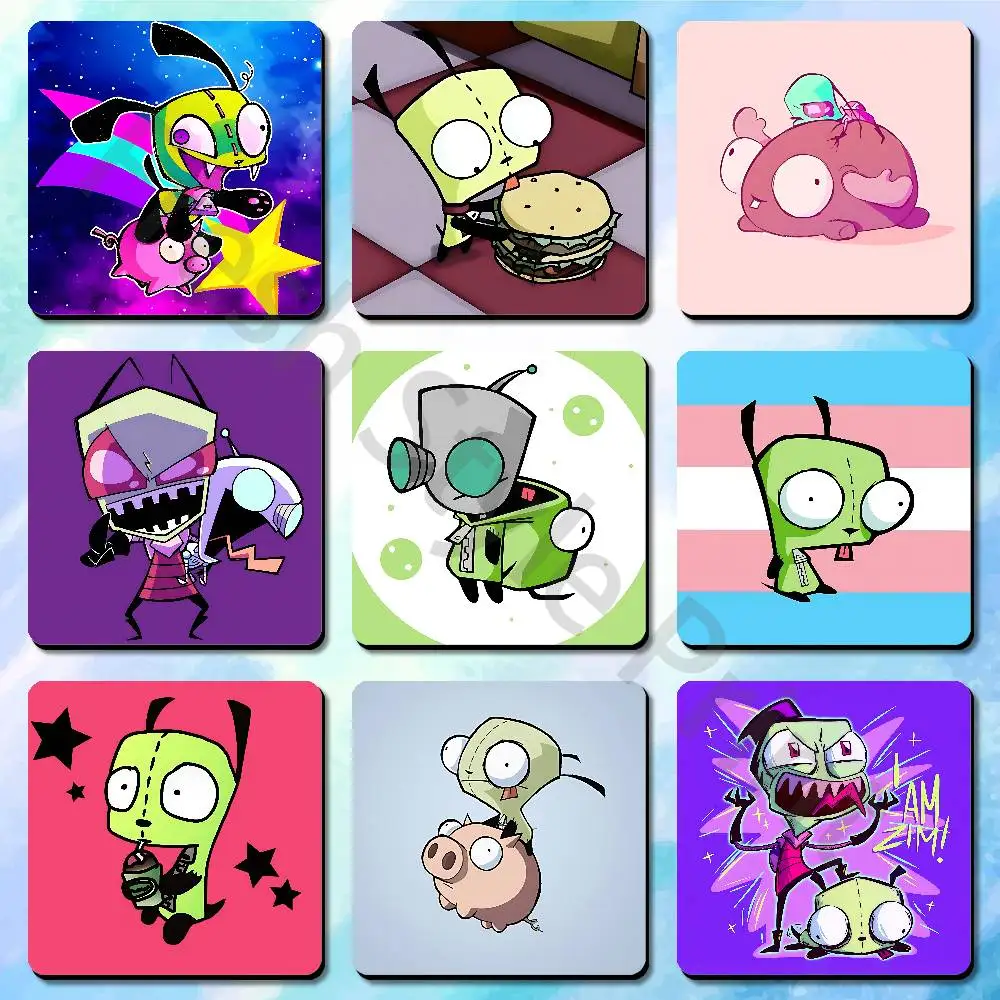 

I-Invader ZIM GIR Cute Cartoon Anime Refrigerator Magnets Soft Magnetic Heat Transfer Refrigerator Magnets Gift