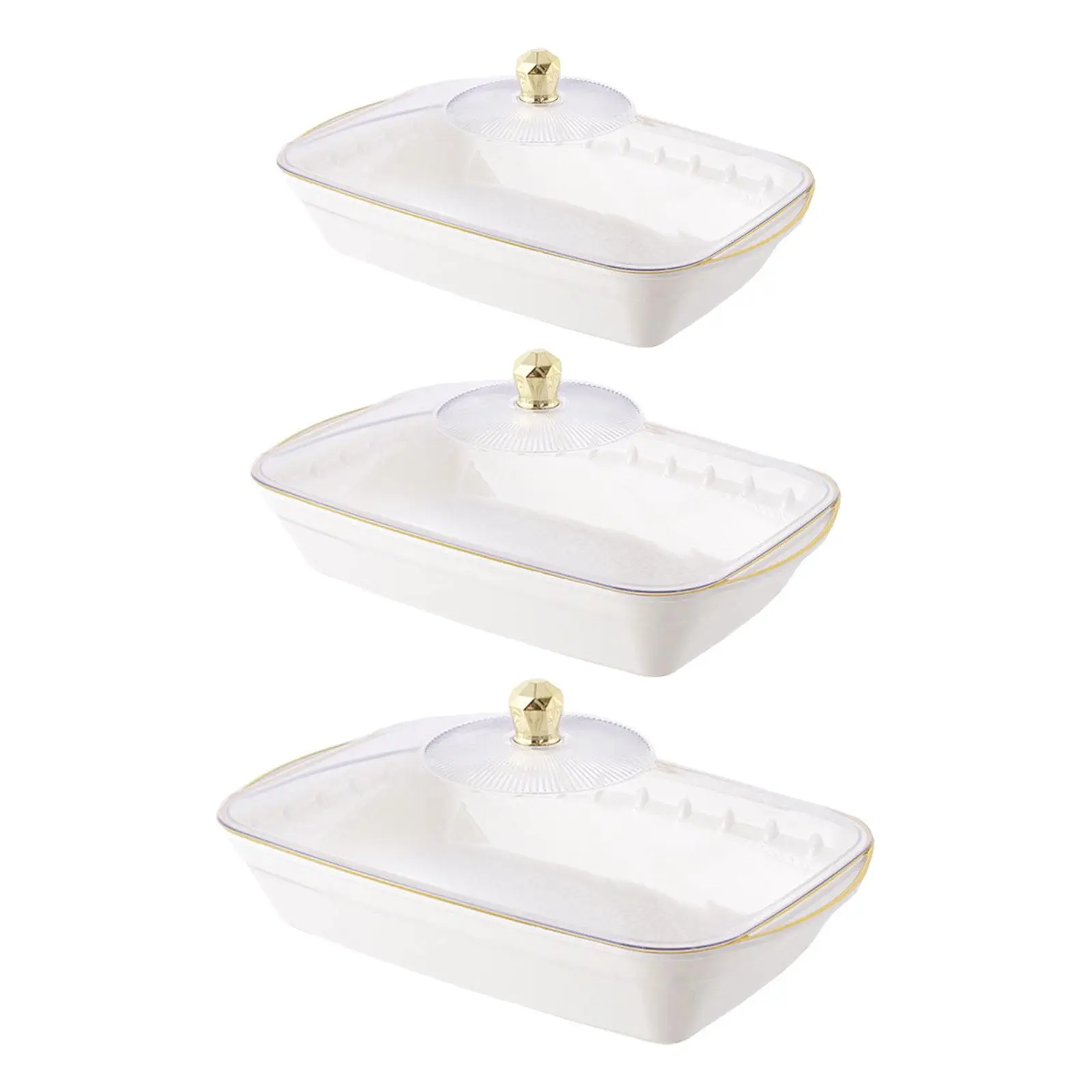 

Fruit Bowl with Lid Food Serving Tray Multifunctional Modern Protable Decorative Dish Fruit Holder for Kitchen Breakfast Tea