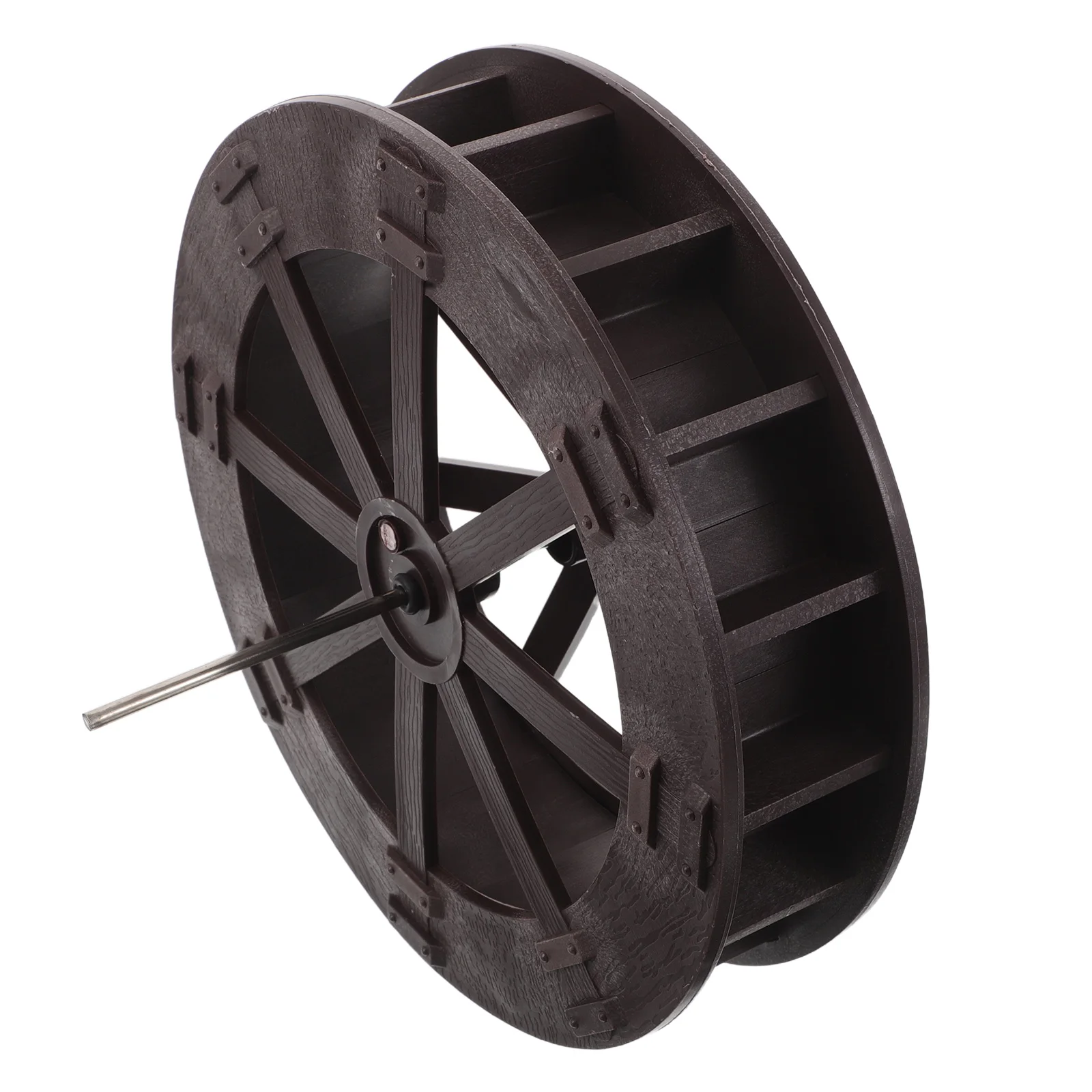 

1pcs Rotatable Water Wheel Ornament: Wide Diy Moving Waterwheel For Fish Tank Bonsai Micro Landscape Decor, Small Table Fountain