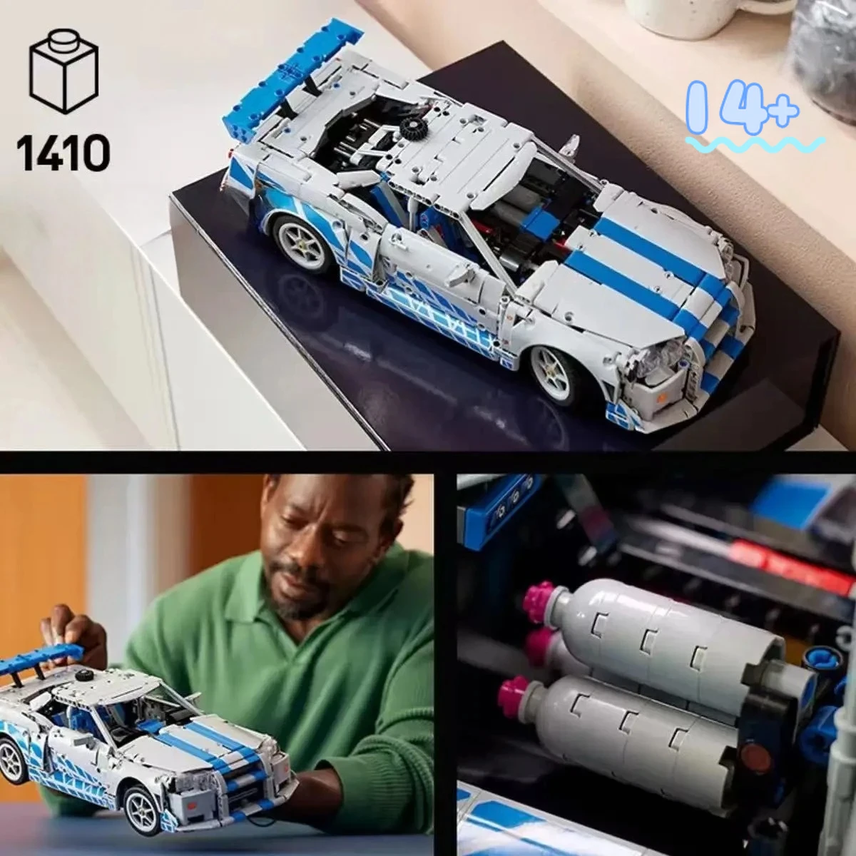 

Disney In Stock 42210 Nissan GT-R R34 Sports Car Building Set Detailed Replica Toy Gift for Car Fans on Special Occasions