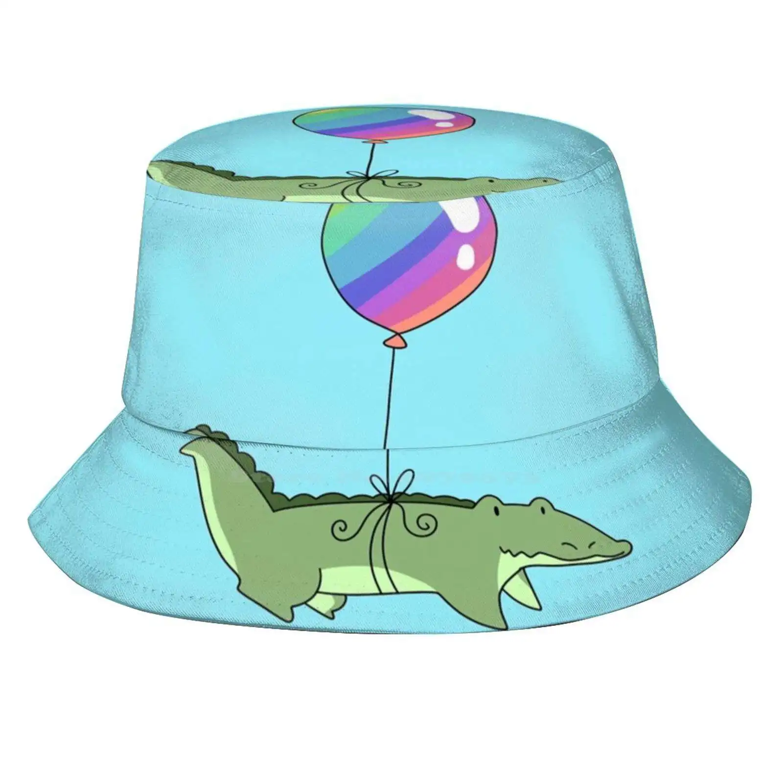 

Rainbow Balloon Alligator Sun Cap Fisherman Hat Bucket Hats Reptiles Crocodiles Rainbow Balloons Rainbows Silly Simple Funny