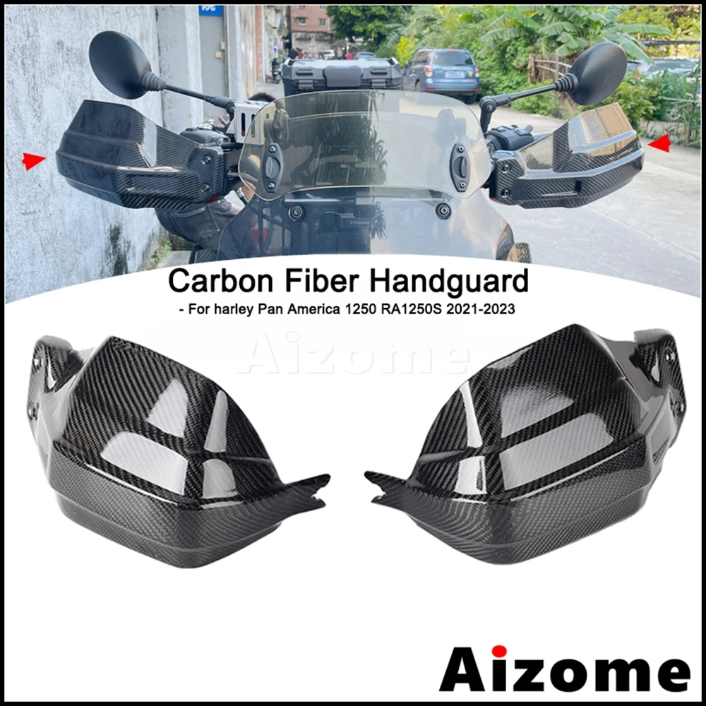 

Carbon Motorcycle Handlebar Hand Guards Protector For Harley Pan America 1250 Motorbike Handguard Hand Wind Deflectors 2021-2024