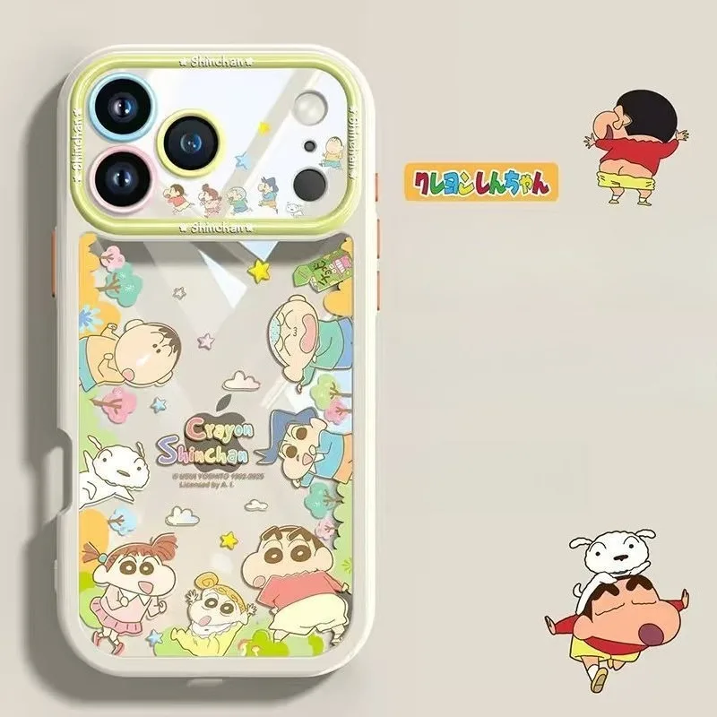 

For IPhone 17 Pro Max Case Iphone 17Air 16Pro Cartoon Crayon Shin-chan Case Apple 15 14Plus Transparent Cover Apple13 Phone Case