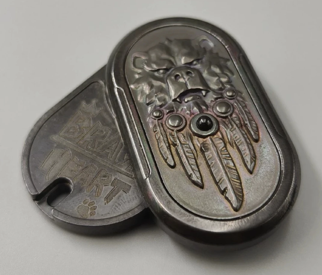 Używana naszywka EDC TK Zirconium Bear Patch+Third Generation Zirconium Dog Body fidget slider Zabawki dekompresyjne