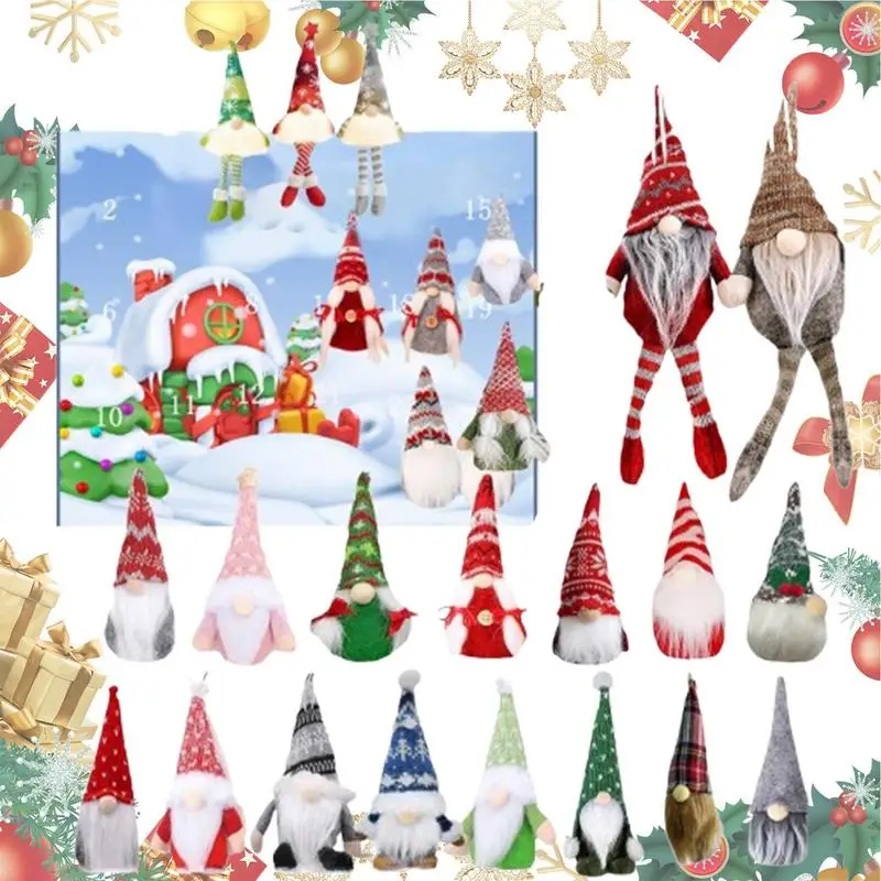 

Gnome Countdown Calendar Plush Tomte Swedish Gnome Countdown Calendar Christmas Holiday Decor Calendar Ornament for Adults Kids