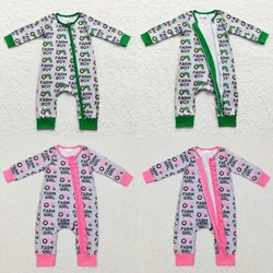 Wholesale Kids Western One-piece Newborn Coverall Bodysuit Zipper Long Sleeves Tractors Jumpsuit Toddler Farm Boy Girl Romper