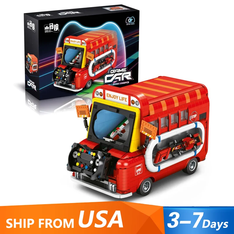 

2981PCS MOC City Amusement Park: Retro Game Car Building Blocks RC Remote Technology Model Education Assembly Toys Gift for Boys