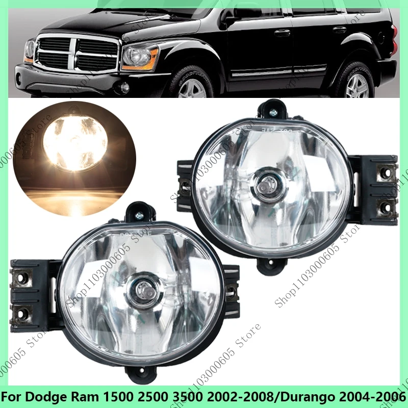 

Car Accessories Front Light Foglamp For Dodge Ram 1500 2500 3500 2002-2008 Durango 2004-2006 Car Front Bumper Fog Light Lamp