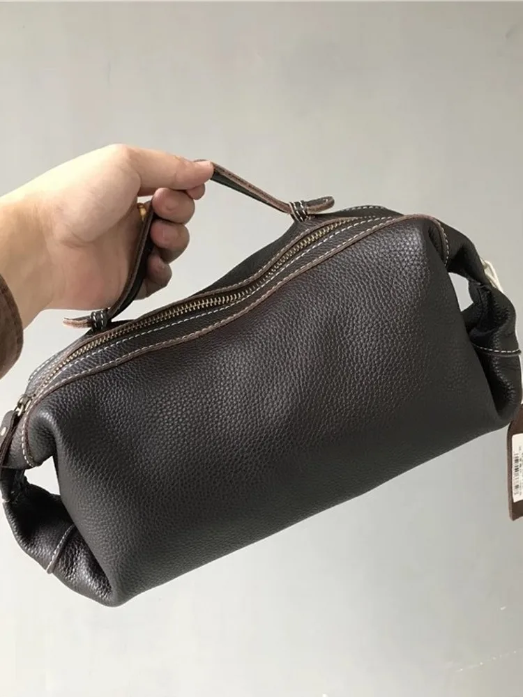 Damska damska torba na ramię w stylu poduszki designerska damska na co dzień prawdziwa skórzana torba Crossbody Softshell torebka