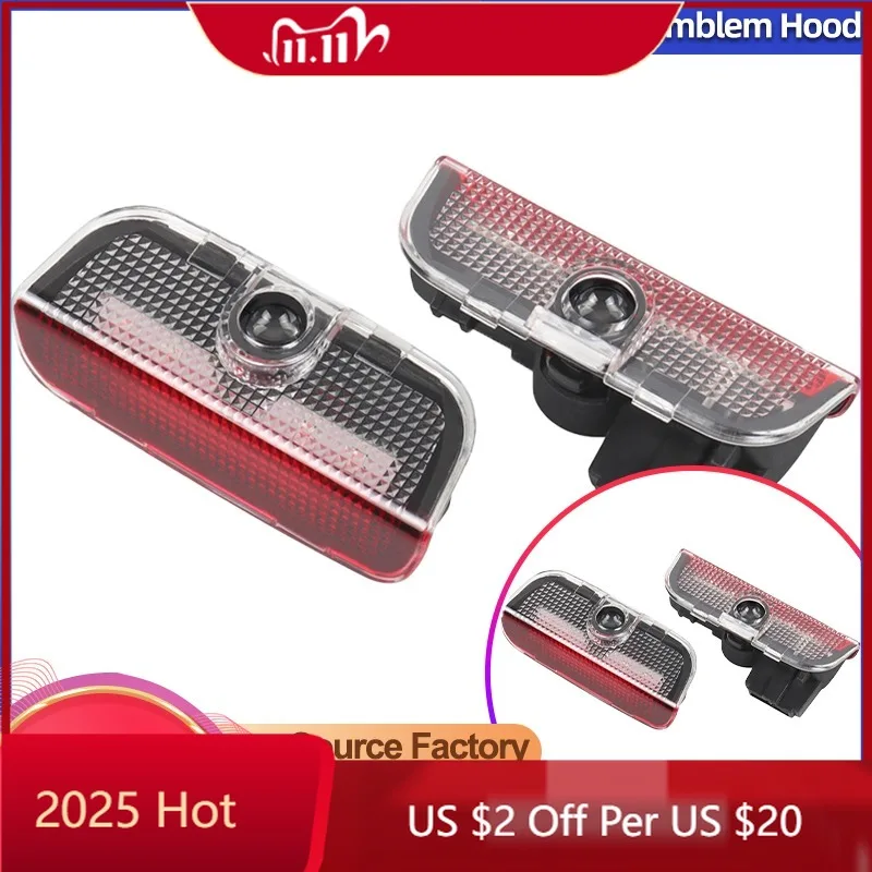 

Колпаки ступиц 2026 светодиодные двери автомобиля, проектор с логотипом призрачного теневого света, аксессуары для VW Tiguan MK1 MK2 Scirocco Touran 5T1 Shara