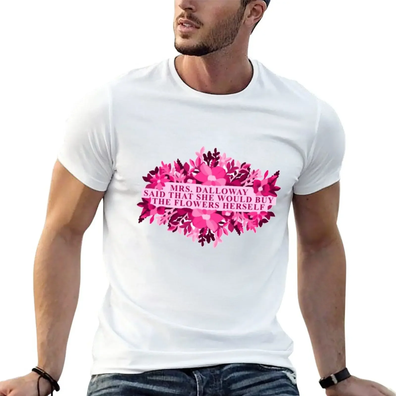 Mrs Dalloway Flowers Virginia Woolf T-Shirt quick drying boys whites tops t shirts for men pack