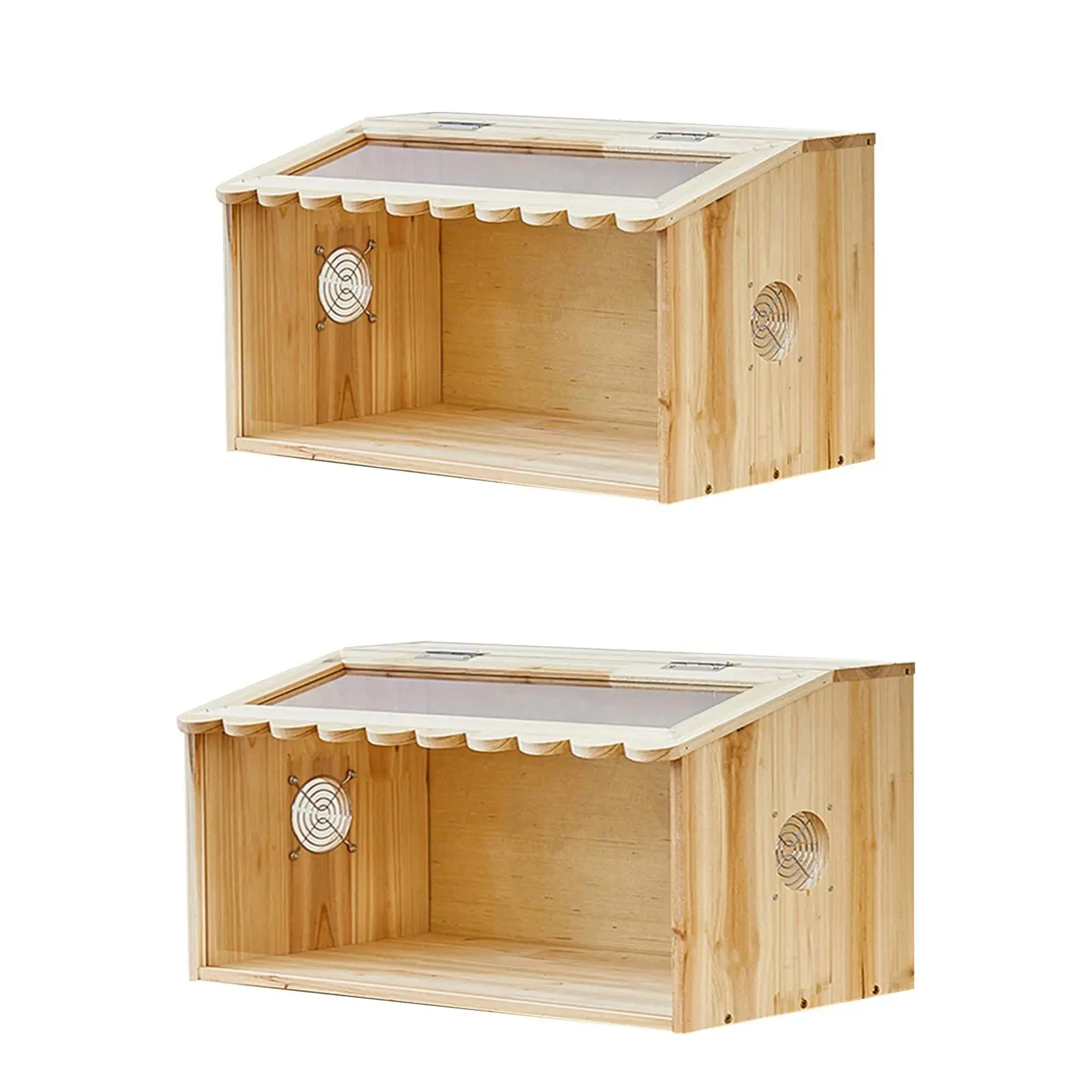 

Chicken Brooder Box Wooden Cage Easy Access with Skylight Front Acrylic Panel for Chick Quail Hamster Bird Accessories