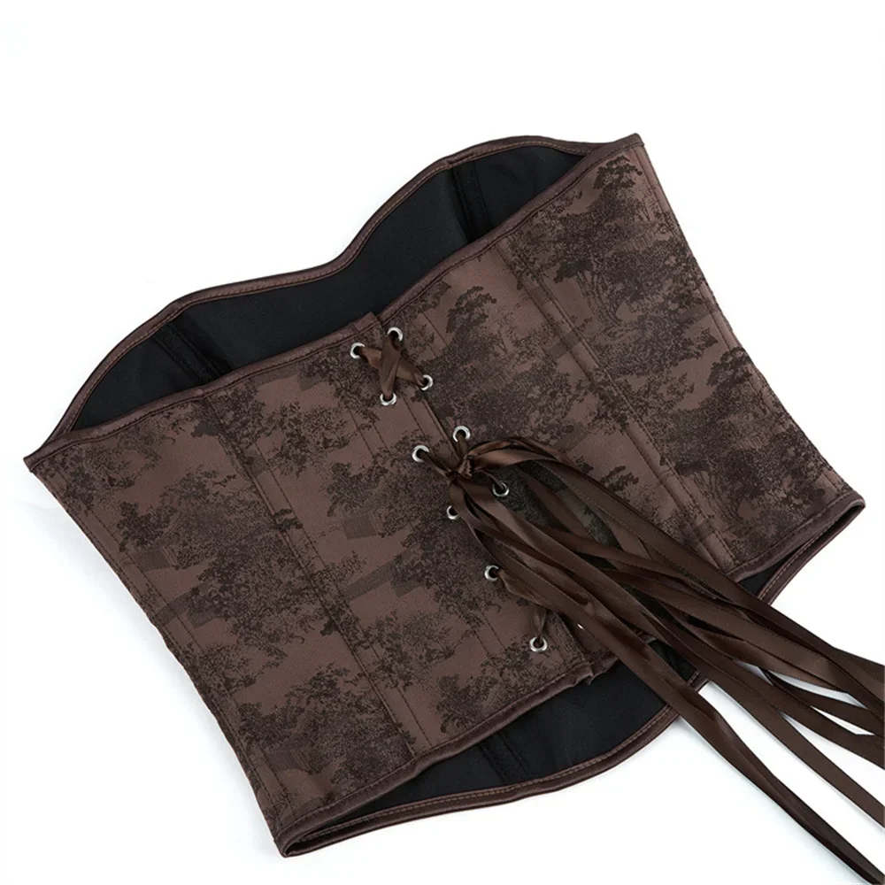 خمر المرأة بوستير مدرب خصر مشد المحاصيل الأعلى مثير الدانتيل متابعة القوطية الملابس الداخلية المشدية سخرية حفلة كلوبوير صد
