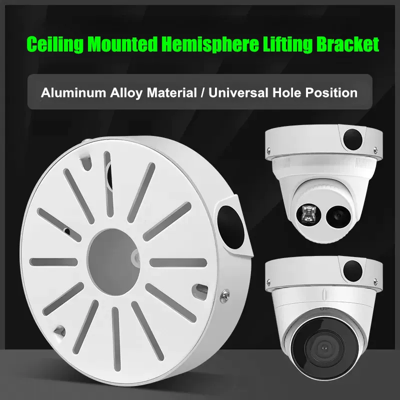 

Aluminum Alloy Dome Surveillance Bracket Camera Hidden Line Base Box Adapter Plate Conch Ceiling Hoisting Mount Cctv Accessories