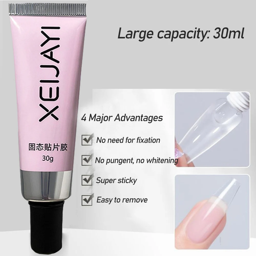 

30ml Durable&Sturdy Nail Glue Adhesive Large Capacity UV Glue For Fake Nails Stick Diamond Decorations DIY Nails Art Products