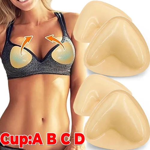 Imagen 2 del producto Sujetador adhesivo de doble cara, Nserts invisibles, almohadillas de esponja gruesa para realzar los senos, traje de baño para mujer, potenciador de copa de Bikini