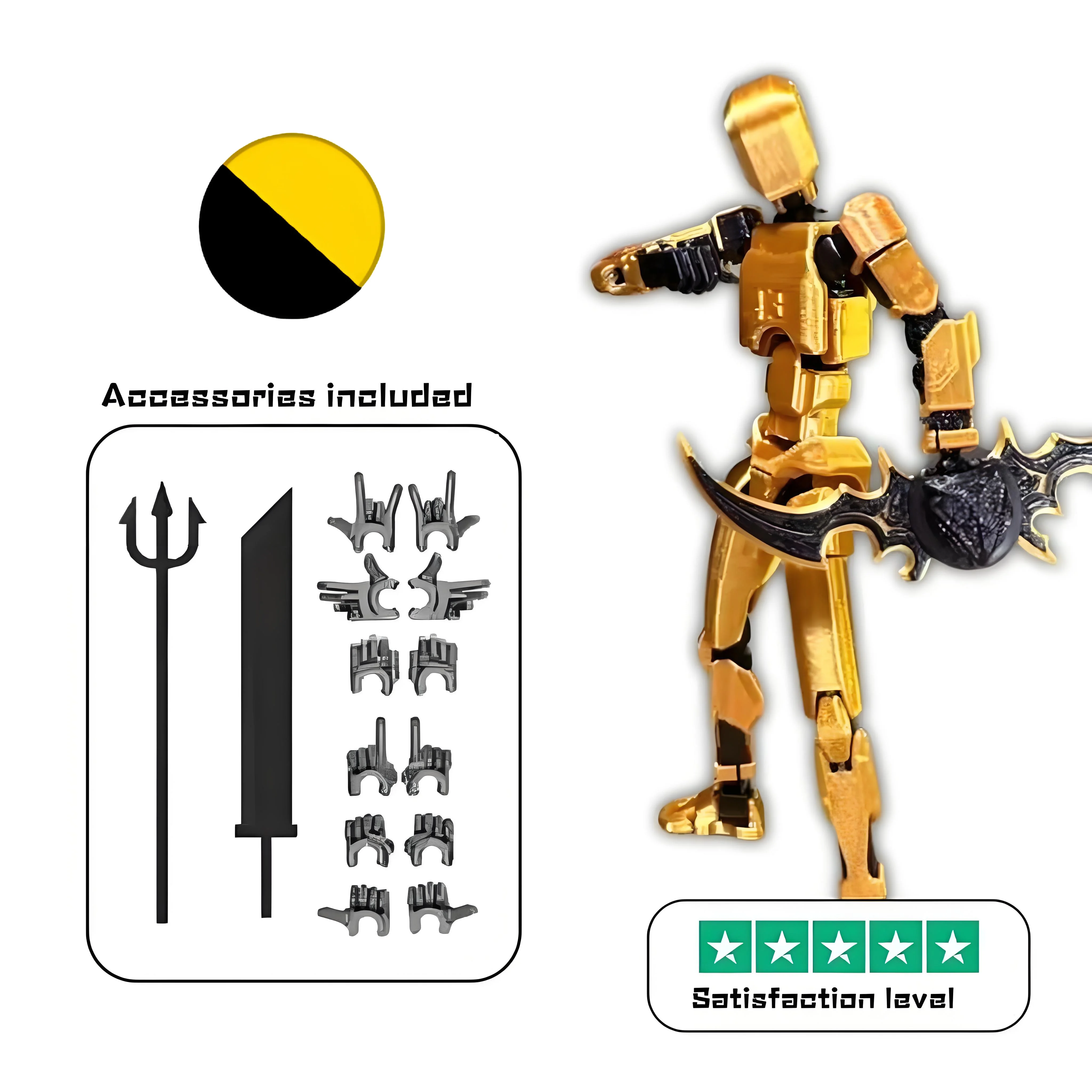 Multi-Jointed Movable Shapeshift Robot 3D Printed Mannequin Dummy Lucky 13 Robot movable figures adult toys children's toys image 5