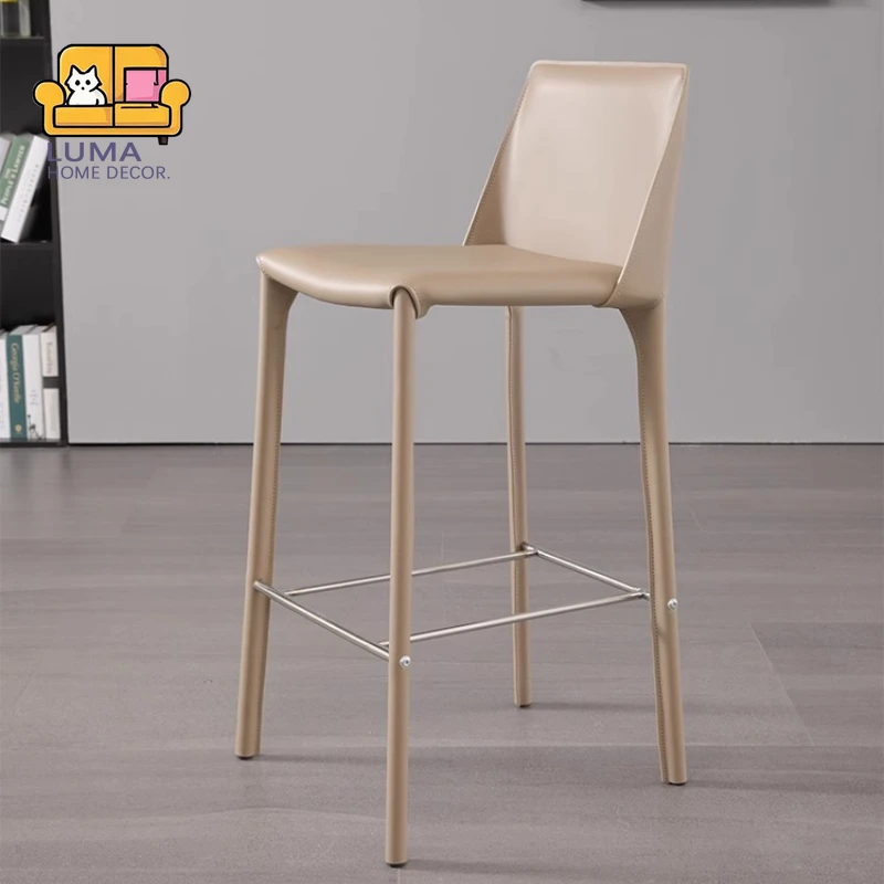 

Ergonomic Modern Bar Chairs Stools Italian Luxury Cafe Aesthetic Height Stackable Designer Taburete Alto Restaurant Furniture