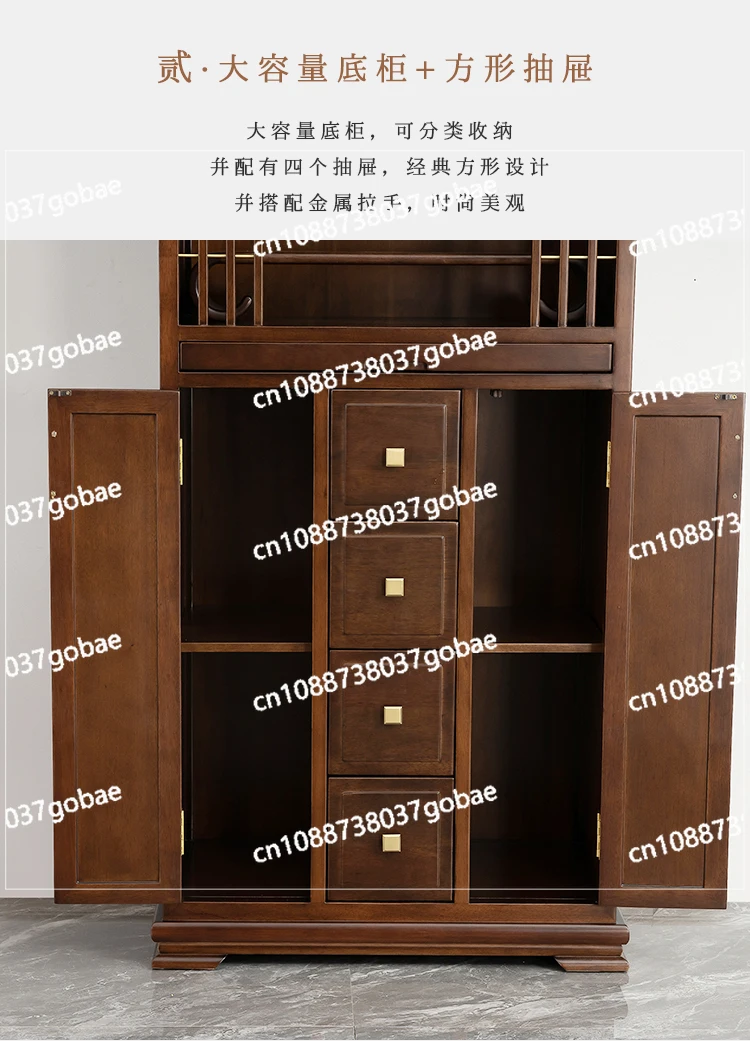 New Chinese Style Clothes Closet Buddha Shrine Bodhisattva Guan Gong Cabinet