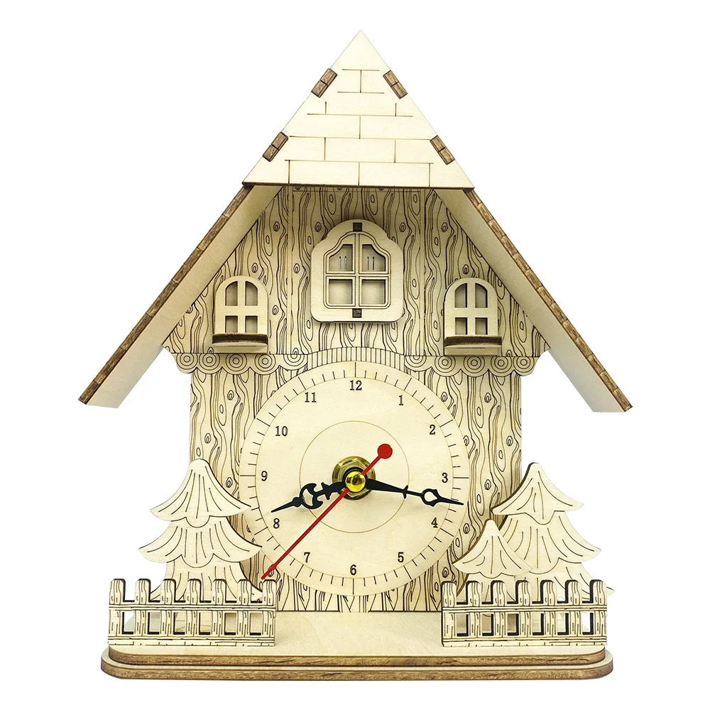 Деревянные настенные часы, скучные детали для спальни и общежития