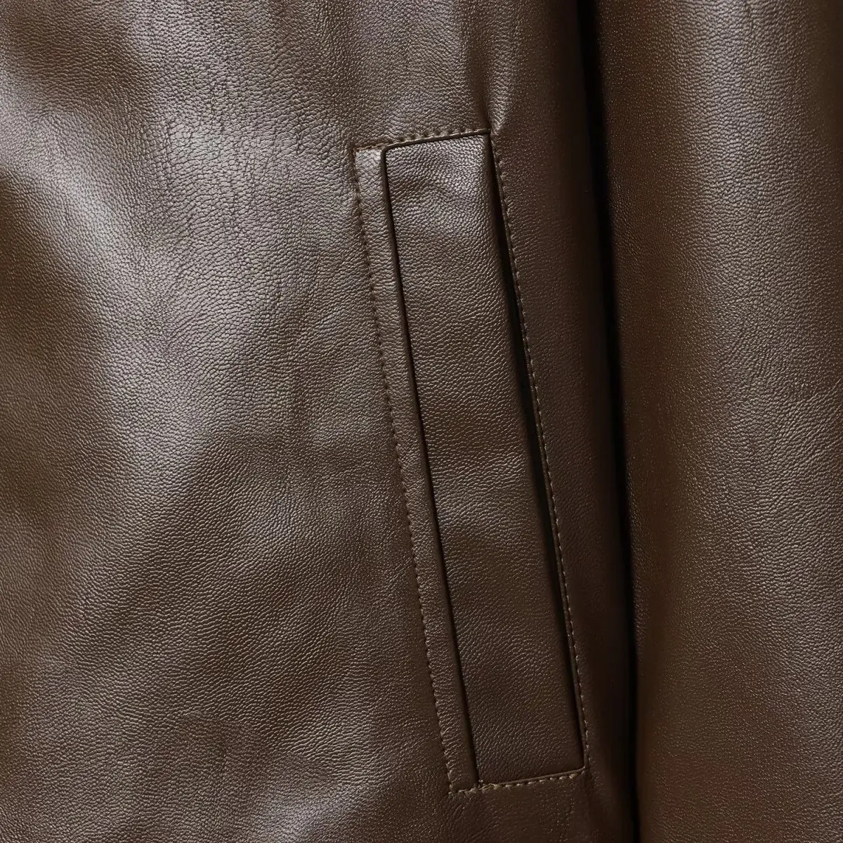 KASLEAD Faionable Women's Leather Jaet Coat Dstring ort Outerwear Autumn New Sle Long Sve Zipper Closure