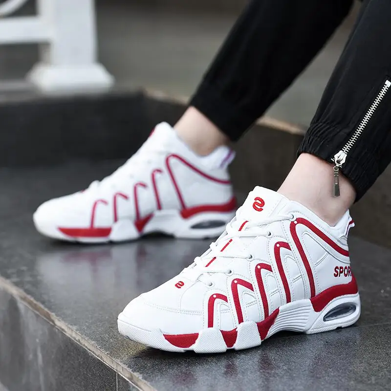 Grande tamanho 45 couro do plutônio tênis de corrida masculino branco sapatos esportivos femininos sapatos esportivos para homem tênis vermelho