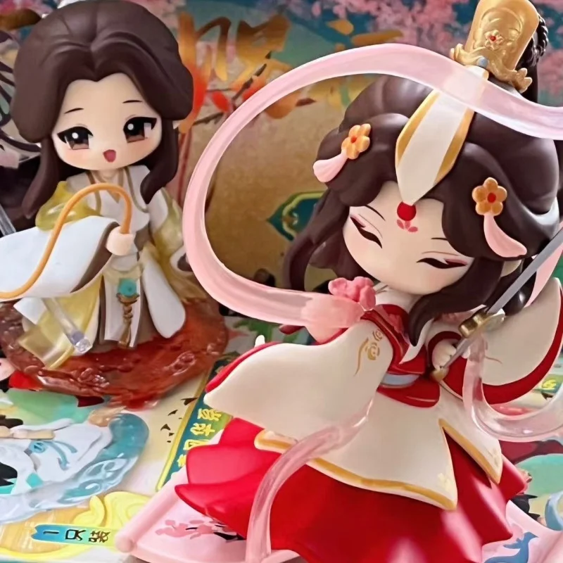 

В наличии Tian Guan Blessing Dan Qing Feng Hua Blind Box Series Модная игровая периферия Женский подарок Настольное украшение ручной работы