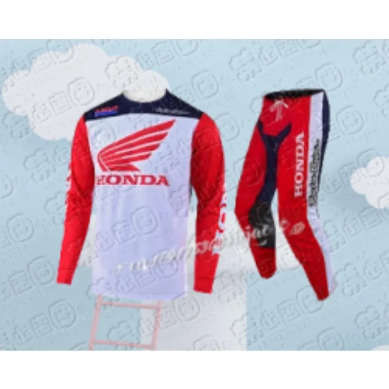 

Honda Quick Dry Motorcycle Jersey For Men Long Sleeve Breathable Riding T-Shirt For Dirt Bike Off Road Racing Use Moto suit