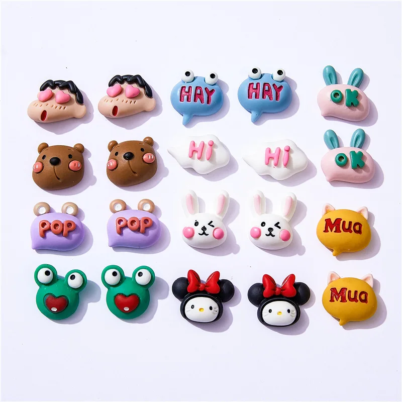 

5 шт., ювелирные аксессуары из смолы с рисунком Xiaoxin, DIY кремовый клей, чехол для мобильного телефона, заколка ручной работы, чашка для воды, пряжка для обуви, веревка для волос