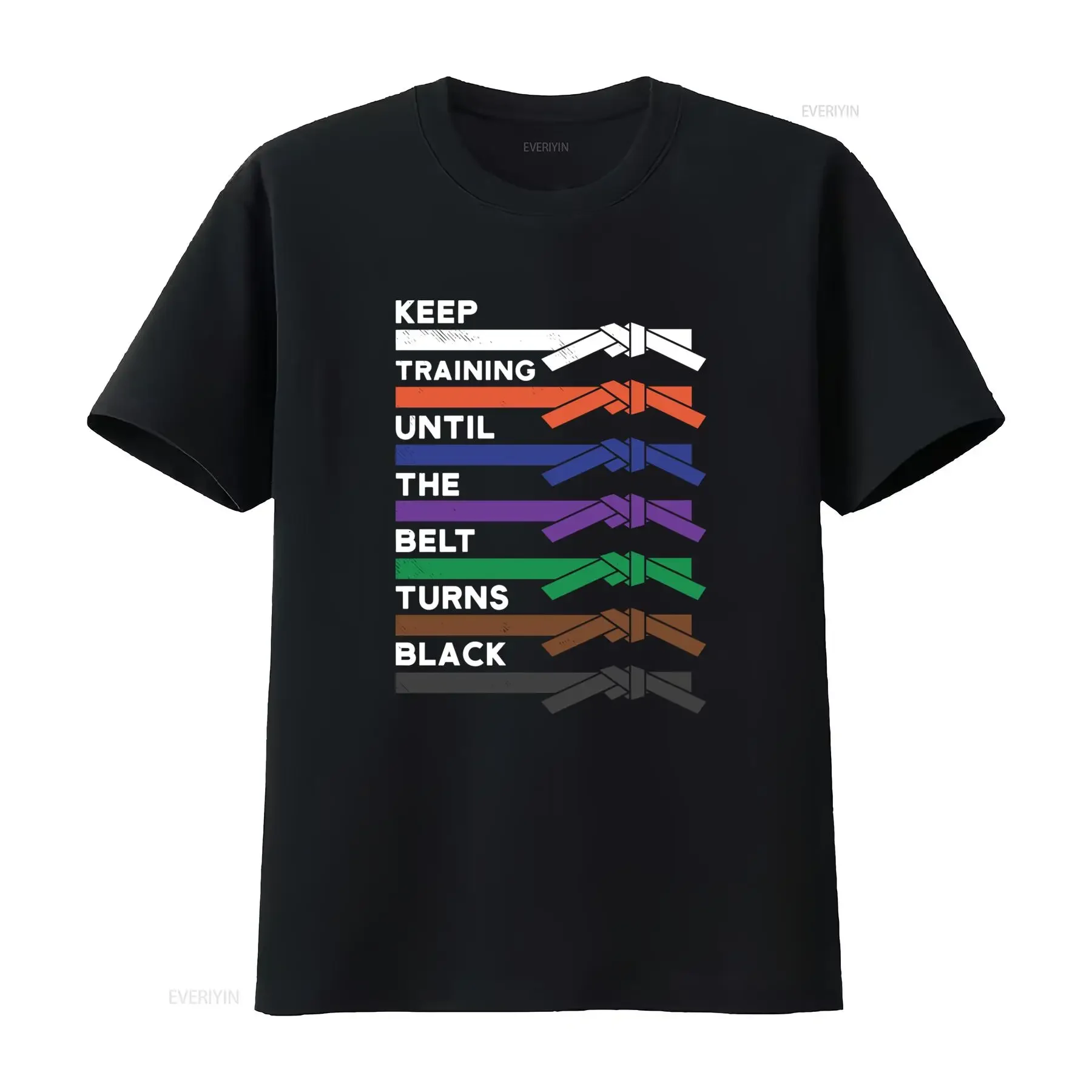 Cool Martial Arts Karate Taekwondo Black Belt Motivational Slogan Print Casual T Shirt vintage Washed Top For Everyday Wear